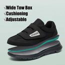 AIPAISTEPS MENS DIABETIC SHOES HOOK&LOOP STRAP TOP WIDE - MEN 13 XW - BLACK - Like New