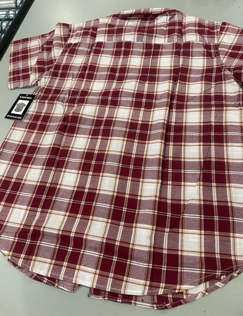 BLACK HORSE WOVEN PLAID SHIRT - MENS L - RED/WHITE/YELLOW - Brand New