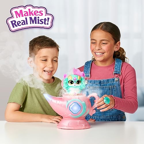 MAGIC MIXIES MAGIC GENIE LAMP WITH INTERACTIVE 8" PLUSH TOY AND 60+ - PINK - Like New