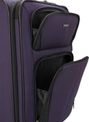 U.S. Traveler Aviron Bay Softside Spinner 3 Piece Luggage US08125L - Purple - Like New