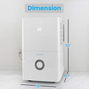 SereneLife 50-Pint Electric Home Compact Dehumidifier - SLDEHU50 - White - Like New