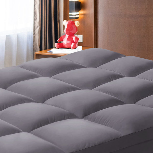 DOPEDIO Mattress Topper Full,Extra Thick Mattress Pad (54x75 Inches, Grey) - Like New