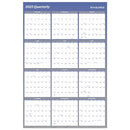 AT-A-GLANCE 2025 Wall Calendar, Dry Erase Wall Planner, Monthly, 48" x 32" Blue - Like New