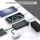 PENAOVER PORTABLE CHARGER 10000MAH 5 OUTPUT 2 INPUT, LED DISPLAY TW1016 - BLACK - Brand New