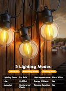 Brightown Outdoor Solar String Lights 34FT LED G40 Pro Globe Patio Saving Bulbs - Like New