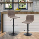 HERA'S PALACE Adjustable Bar Swivel Stools Set of 2 Modern Chairs - Grey - Brand New