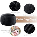 WhatsBedding [Velvet Fabric] 3 ft Chair,Soft Faux Fur Fabric,Black,3 Foot - Brand New