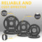 FITVIDS 2" Olympic Cast Iron Plate Weight Plate Strength Training - BLACK - Like New