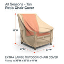 Budge All-Seasons Extra Large Outdoor Chair Cover P1W04SF1 - Tan - Brand New