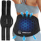 Allsett Health 2 Pack Adjustable Lower Back Pain Wrap Hot Cold Therapy Black Like New