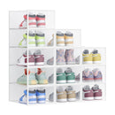 SONGMICS SHOE BOXES, SHOE STORAGE ORGANIZERS RACK FOR CLOSET - WHITE - Like New