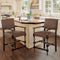 COZYMAN COUNTER HEIGHT BAR STOOLS SET OF 2 26''FRENCH LEATHER - BROWN/ESPRESSO - Like New