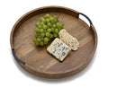 Gourmet Basics by Mikasa 5261664 Round Lazy Susan Serving Tray, 18" x 18", Mango - Brand New