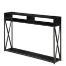 161889BL CONVENIENCE CONCEPTS TUCSON DELUXE CONSOLE TABLE WITH SHELF - BLACK - Like New