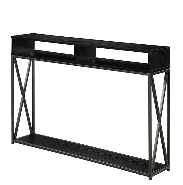 161889BL CONVENIENCE CONCEPTS TUCSON DELUXE CONSOLE TABLE WITH SHELF - BLACK - Like New