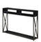 161889BL CONVENIENCE CONCEPTS TUCSON DELUXE CONSOLE TABLE WITH SHELF - BLACK - Like New