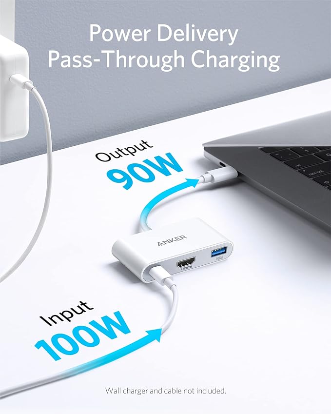 Anker USB C Hub PowerExpand 3-in-1 USB 4K HDMI 100W Power - Scratch & Dent