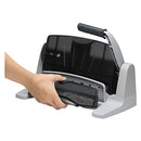 SWINGLINE 3 HOLE PUNCH, 40 SHEET CAPACITY, LIGHTTOUCH LOW EFFORT - BLACK/GRAY - Like New