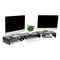 Mind Reader Dual Monitor Stand, Desktop Organizer MDF - Black - Scratch & Dent