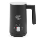 GREENLIFE CERAMIC ELECTRIC MILK FROTHER 10OZ 4-IN-1 AUTO HOT AND COLD FOAM BLACK - Like New