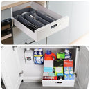 Pull-out Home Organizers Cabinet Slide Out Shelves B0D4KP7F6C - Black - Brand New
