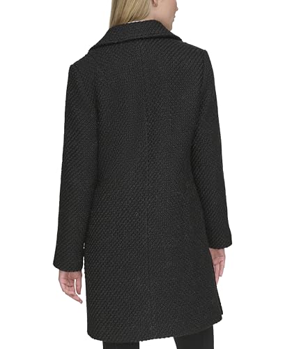 KARL LAGERFELD WOMEN'S SOLID TEXTURE WOOL CLASSIC BLAZER BLACK X-LARGE - Brand New