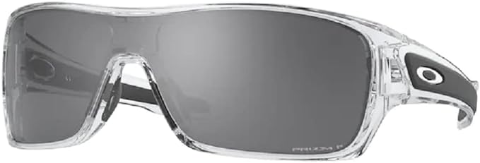 Oakley Turbine Rotor OO9307 Rectangle Sunglasses for Men Black Lens Clear Frame - Like New