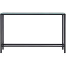 SEI Furniture Darrin 56" Glass Top Console Table B081WXZ6RX - Black - Brand New