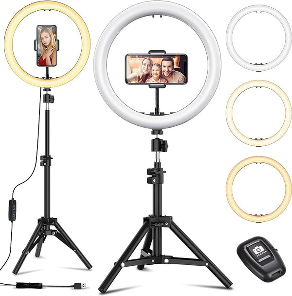 EYON 12'' Selfie Ring Light Tripod Stand Dimmable Desktop - Scratch & Dent