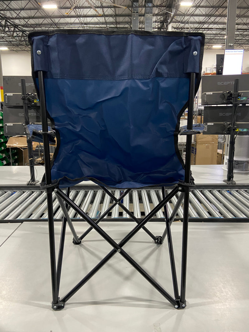 TREK OUTDOOR LIVING SOLUTIONS HEAVY DUTY CAMPING CHAIR - DARK BLUE - Brand New