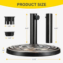 YSSOA 24.2 LBS 17.7" Market Umbrella Base Heavy Duty Round Patio Umbrella - Brand New