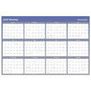 AT-A-GLANCE 2025 Wall Calendar, Dry Erase Wall Planner, Monthly, 48" x 32" Blue - Like New