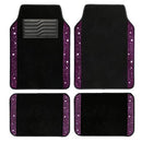 Valleycomfy Bling Car Mats Floor Mats Sparkly Glitter Carpet Purple Diamond - Brand New