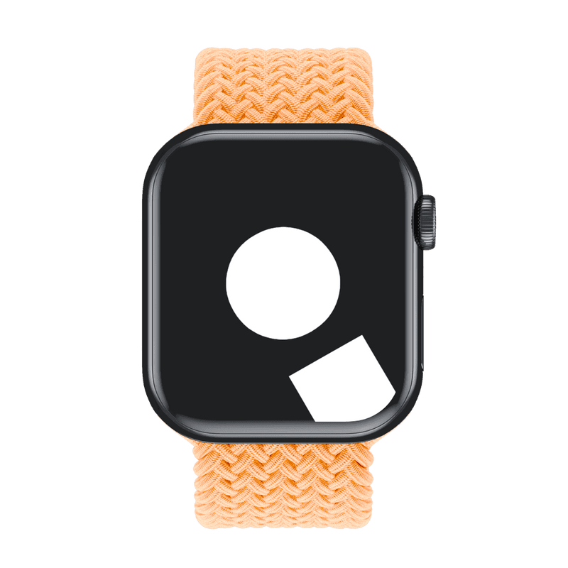 APPLE WATCH 45MM BRAIDED SOLO LOOP SIZE 6 BRIGHT ORANGE - Like New