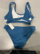 CUPSHE WOMEN SWIMSUIT BIKINI SET TWO PIECE - SIZE: WOMEN M - BLUE - Like New