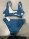 CUPSHE WOMEN SWIMSUIT BIKINI SET TWO PIECE - SIZE: WOMEN M - BLUE - Brand New