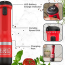 BLACK+DECKER Kitchen Wand Cordless Immersion Blender 3 in 1 Multi Tool Set - RED - Like New
