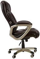 AMAZON BASICS BIG AND TALL EXECUTIVE OFFICE CHAIR LUMBAR SUPPORT - BROWN - Like New
