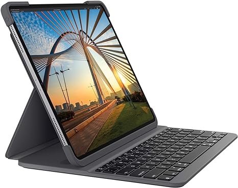 Logitech SLIM FOLIO PRO Backlit Keyboard IPad Pro - Graphite Oxford Gray - Like New