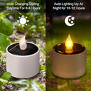 STADECO SOLAR TEA LIGHTS OUTDOOR WATERPROOF RECHARGEABLE FLAMELESS LAMP 8 PACK - Like New