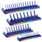 WORKPRO Socket Organizer Set, 4PC, 1/4", 3/8", 1/2" Drive W004741A - BLUE - Like New
