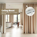 HOEFLIFE CEILING CURTAIN CURTAIN MOUNT ROOM DIVIDER ROD WALL 12-15FT - WHITE - Brand New