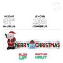 GEMMY 12' AIRBLOWN INFLATABLE SANTA CLAUS W/MERRY CHRISTMAS SIGN DECORATION RED - Like New