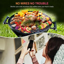DEWJOM WIRELESS SMART MEAT THERMOMETER WITH DUAL-SENSOR PROBE 500FT - SILVER - Like New