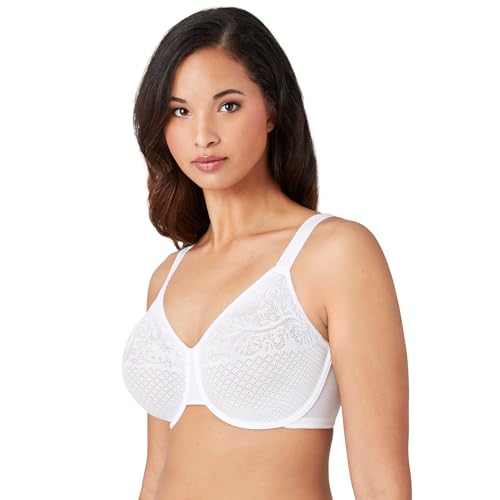 857210 WACOAL WOMEN'S VISUAL EFFECTS MINIMIZER BRA WHITE SIZE 38DD - Like New