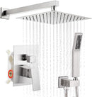 Qomolangma 10" Rain Shower System Shower Faucet Set CSS-002N-10 - Silver Like New