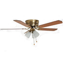 Boston Harbor 555706 CF-78049L Hugger Ceiling Fan 3 Light, Brown - Brand New