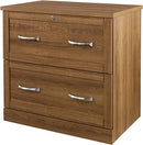 Realspace Premium Letter-/Legal-Size File Cabinet 2 OD17006 Drawers Golden Oak Like New