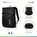 Torch Small Backpack 19L Lightweight Backpack 15.6"/17"/18" - Sinpo (Black) - Brand New