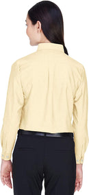 UltraClub Women's Wrinkle-Free Long Sleeve Oxford Shirt 8990 New